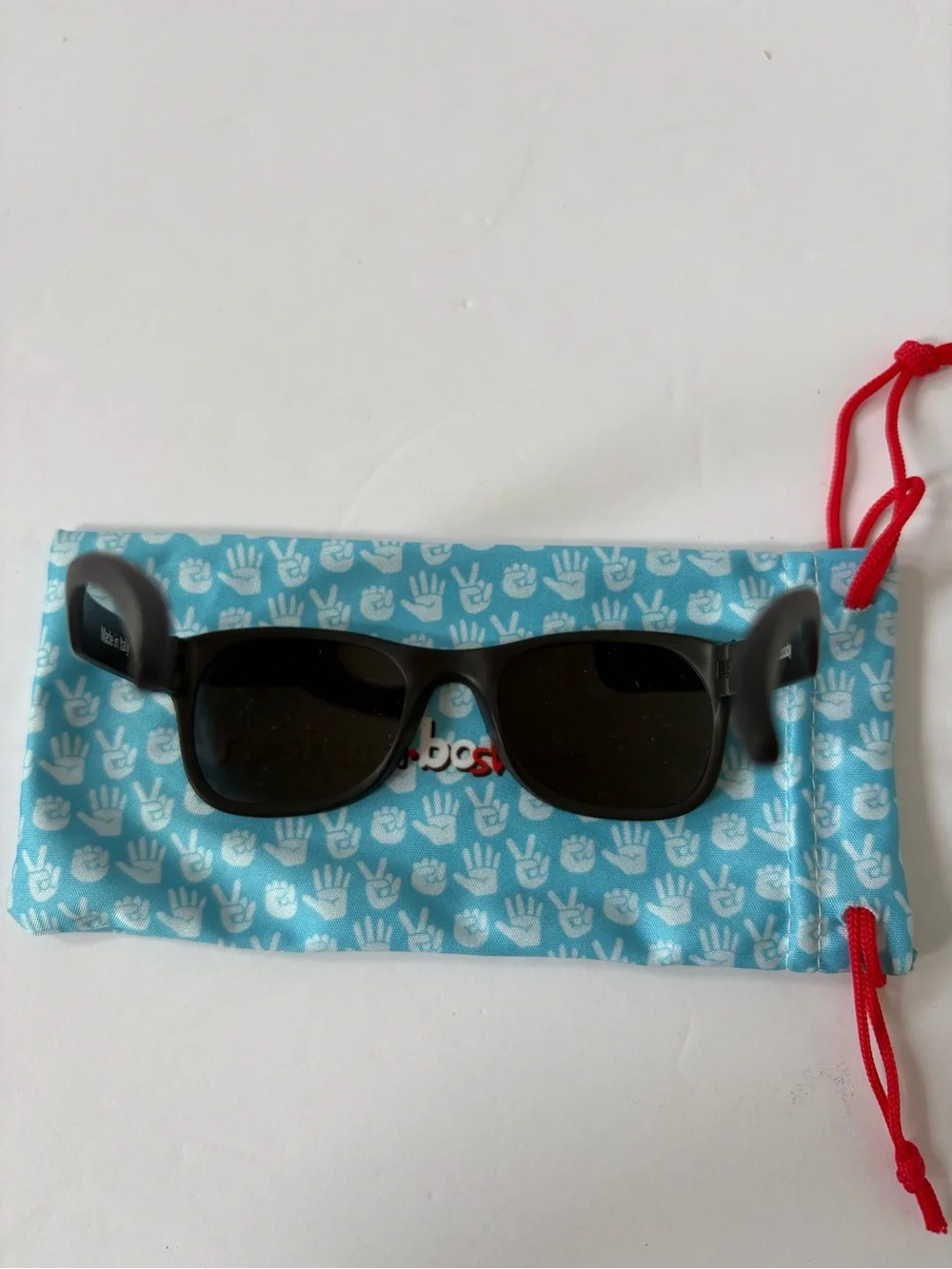 RoShamBo Black Unbreakable Blank Sunglasses Shades 100% UVA‎ Protection Italy